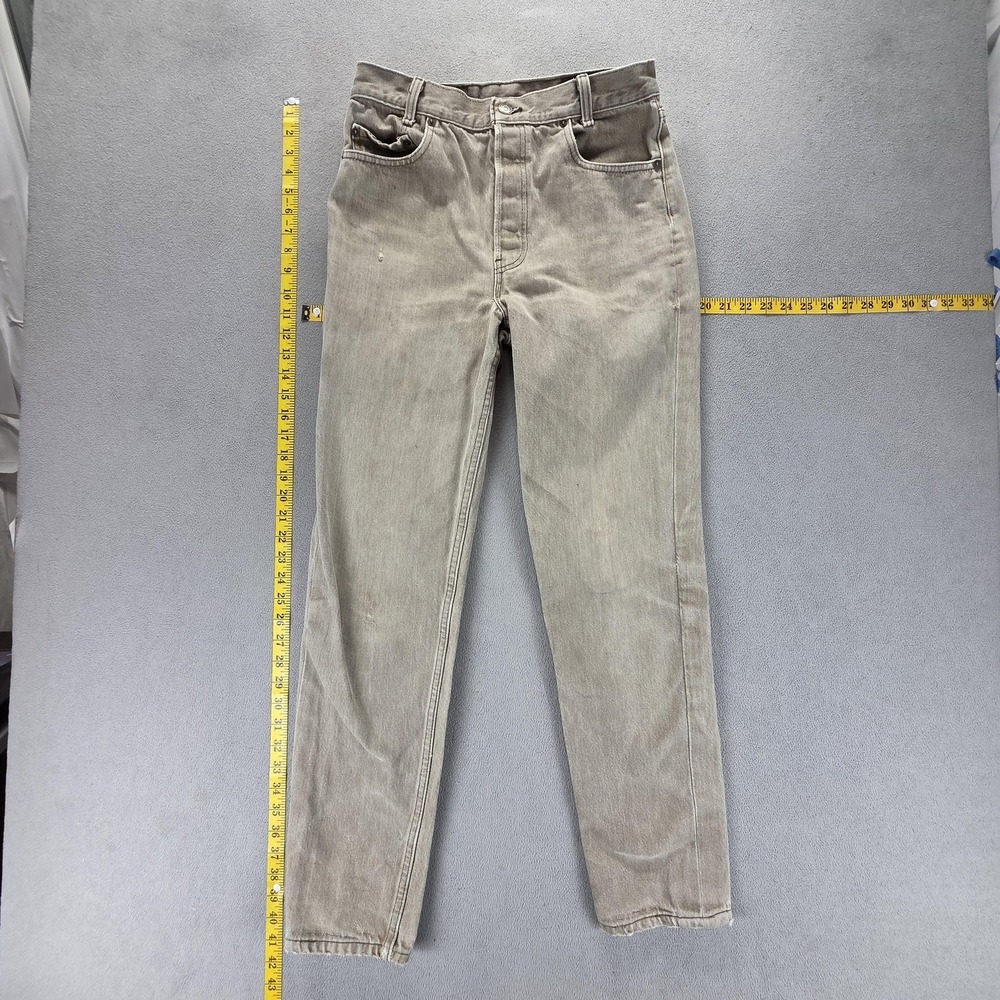 Vintage Levis 501 Jeans Mens Beige Straight Button Fly Made USA Fits 28x30